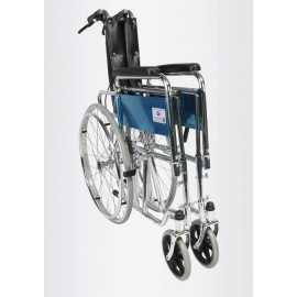 Scaun cu rotile cu spatar reglabil si vas WC inclus FC 41